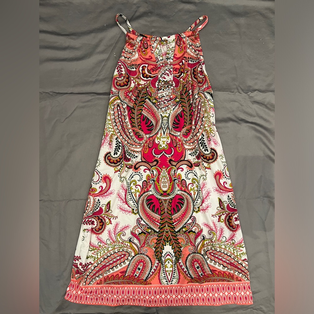 INC International Concepts Multicolor Paisley A-Line Dress